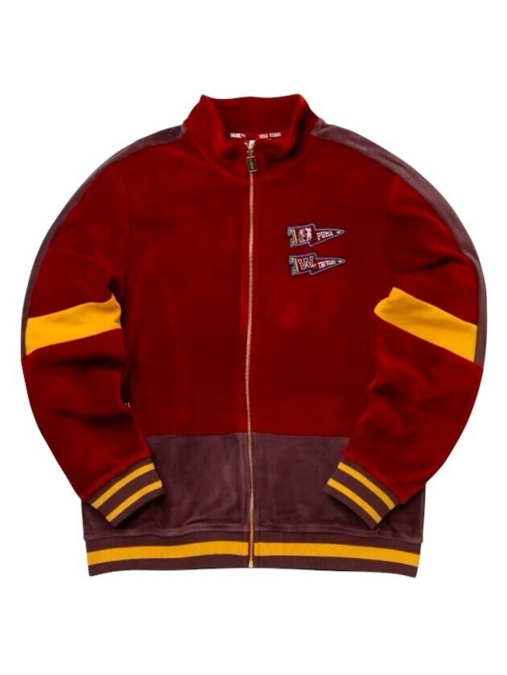 PUMA x THE YARD Velour Jacket Top Jacket Intense Red 534777 01 Men's 3XL XXXL